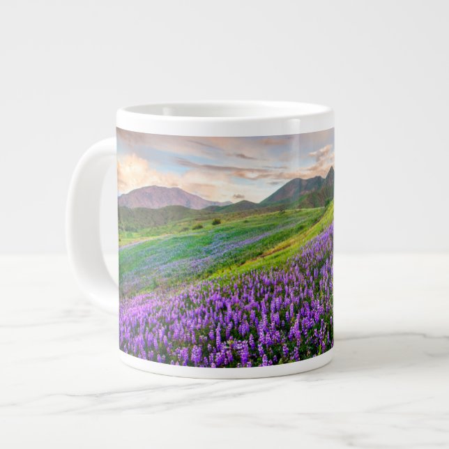 Taza De Café Gigante Flores | Flores silvestres de California (Izquierda)