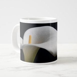 Taza De Café Gigante Flores Lirio de Calla Blanca