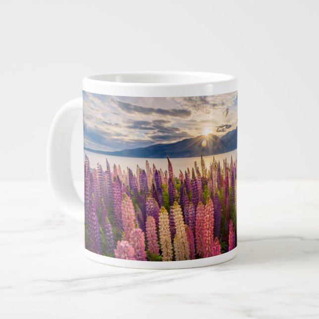Taza De Café Gigante Flores | Lupines New Zealand (Izquierda)
