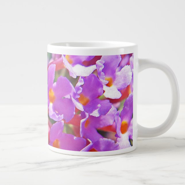 Taza De Café Gigante Flores morenas raras (Derecha)