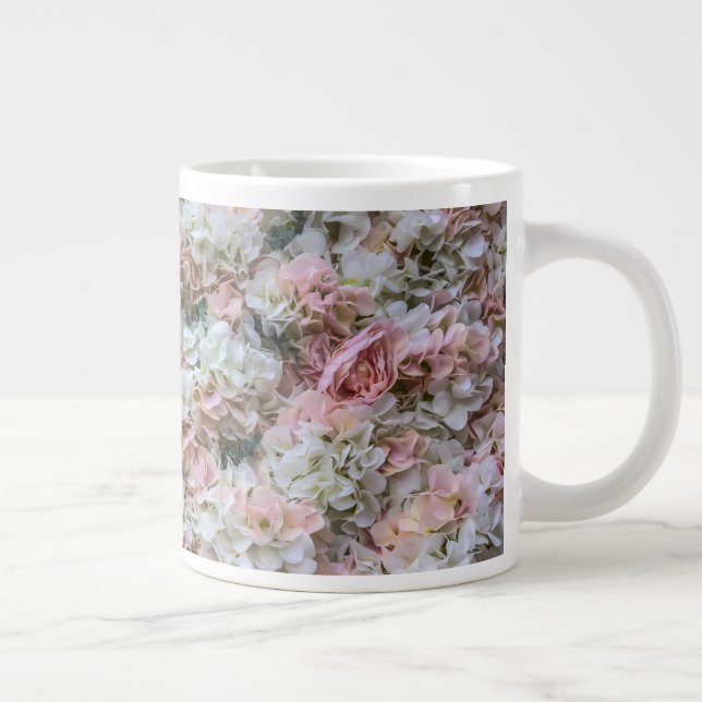 Taza De Café Gigante Flores Rosas (Derecha)