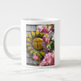Taza De Café Gigante Flores rosas y sol - Viñedo de Martha