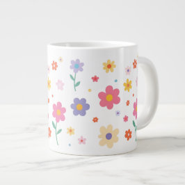 Taza De Café Gigante Flores simples