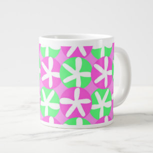 Taza De Café Gigante Flores y puntos