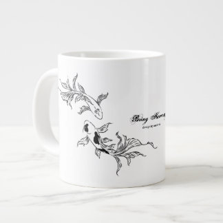 Taza De Café Gigante Flujo Eterno del Arte de Koi