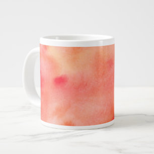 Taza De Café Gigante Fondo abstracto de la acuarela - naranja
