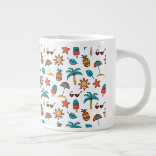 Taza De Café Gigante Fondo del patrón sin soldadura de verano