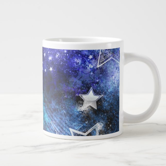 Taza De Café Gigante Fondo espacial con estrellas (Derecha)