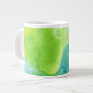 Taza De Café Gigante Fondo pintado a mano 16 de la acuarela abstracta