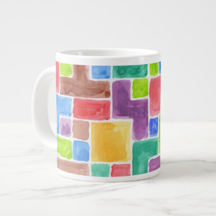 Taza De Café Gigante Fondo pintado extracto de la acuarela. 2