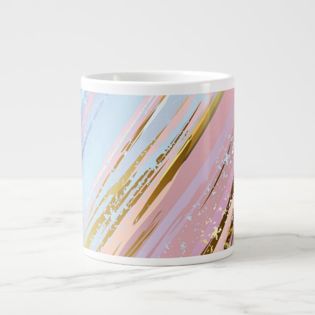 Taza De Café Gigante Fondo rosa texturizado (Frente)