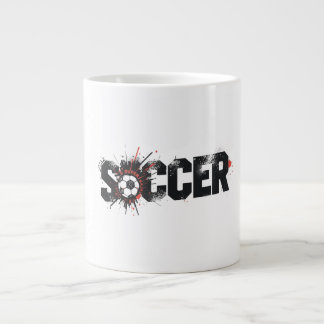 Taza De Café Gigante Football Is Life – Modern Soccer Typography Design