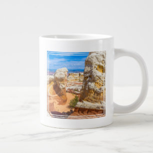 Taza De Café Gigante Formaciones de roca del acantilado Vermilion