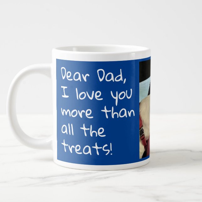 Taza De Café Gigante Foto De Dog Dad All The Trates (Izquierda)