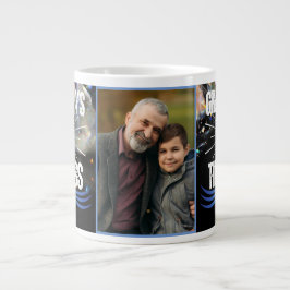 Taza De Café Gigante Foto de la familia del abuelo de Keepsake moderno