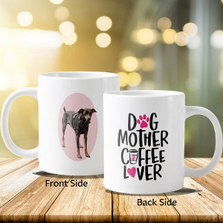 Taza De Café Gigante Foto de mascota Perro Madre Amante del Café Conmov