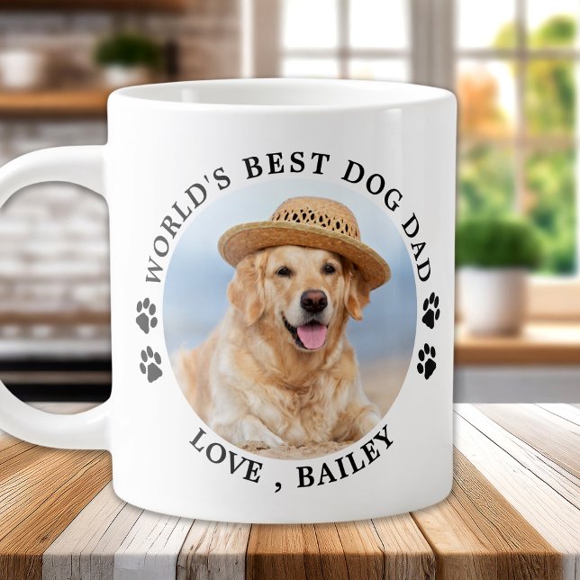 Taza De Café Gigante Foto de Mascota personalizada del mejor perro del  (Subido por el creador)