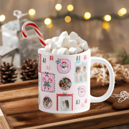 Taza De Café Gigante Foto de Navidades personalizados | Fa La La Rosa