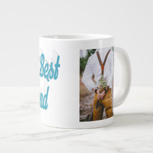 Taza De Café Gigante Foto de novia guión azul cielo