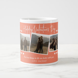 Taza De Café Gigante Foto de pareja simple el día de San Valentín de am
