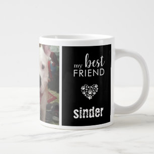 Taza De Café Gigante Foto de perro Mi mejor amigo negro