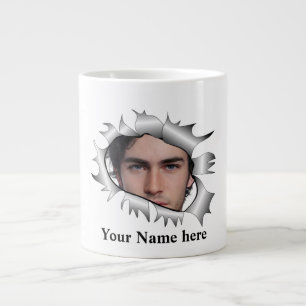 Taza De Café Gigante Foto de Personalizado de la Vintage moderna en un 