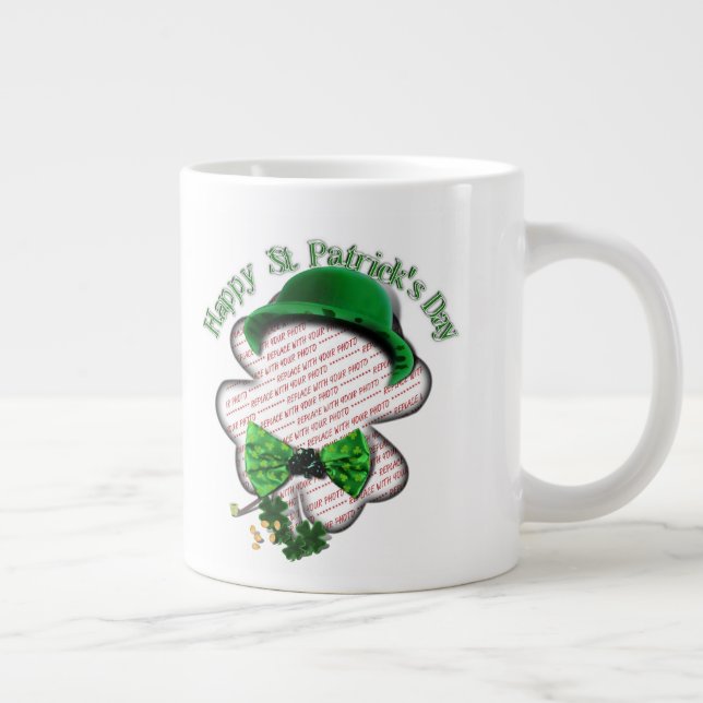 Taza De Café Gigante Foto del Día de San Patricio por Cuatro Alumnos (Derecha)