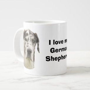 Taza De Café Gigante Foto del mascota de Halequin great dane