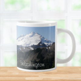 Taza De Café Gigante Foto del Monte Baker del Estado de Washington