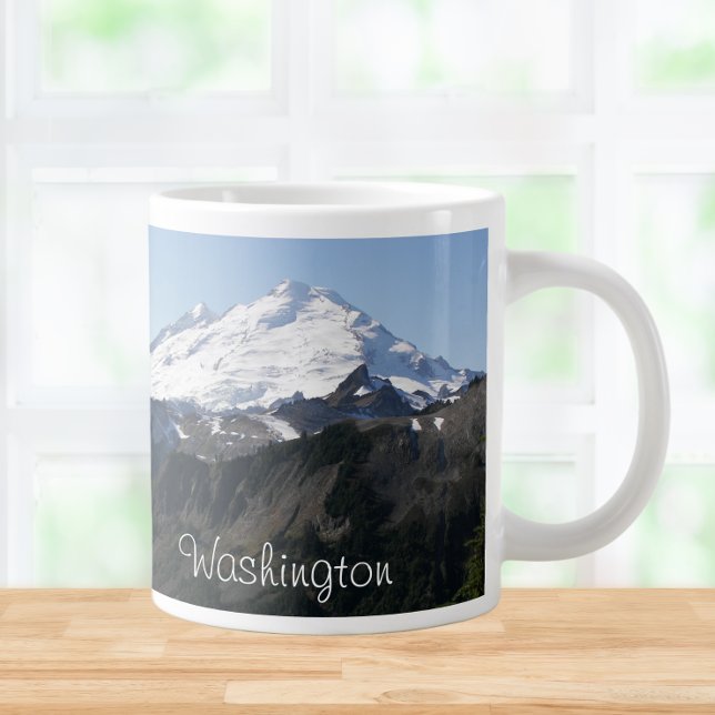 Taza De Café Gigante Foto del Monte Baker del Estado de Washington (In Situ)