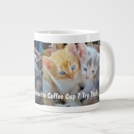 Taza De Café Gigante Foto divertida de dos gatitos lindos
