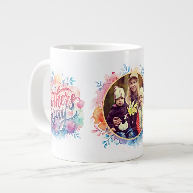 Taza De Café Gigante Foto feliz del día de la madre (Izquierda)