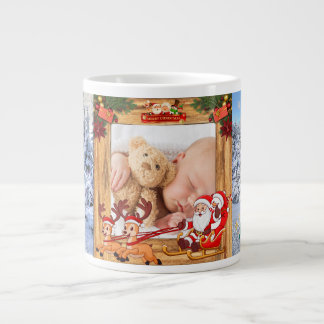 Taza De Café Gigante Foto personalizable Mug Santa Claus