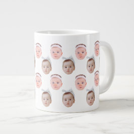 Taza De Café Gigante Foto personalizada de cara, cara de Personalizado