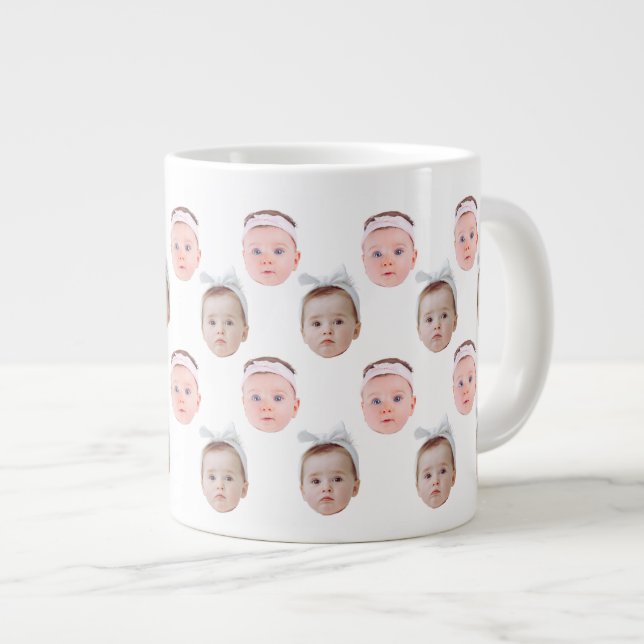 Taza De Café Gigante Foto personalizada de cara, cara de Personalizado  (Derecha)