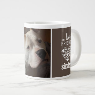 Taza De Café Gigante Foto personalizada de mi perro mascota mejor amigo