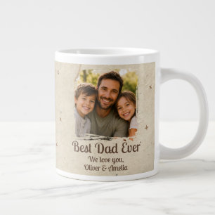 Taza De Café Gigante Foto personalizada del mejor papá del mundo