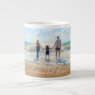 Taza De Café Gigante Foto y texto personalizado - Único su propio dise