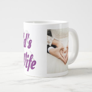 Taza De Café Gigante Fotografía de la esposa Gigante púrpura Café Mug