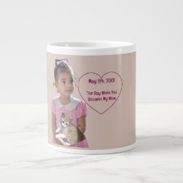 Taza De Café Gigante Fotos de Feliz Cumpleaños Gata y Mamá 