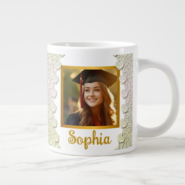 Taza De Café Gigante Fotos de graduación personalizadas regalos de estu (Derecha)