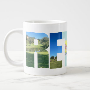 Taza De Café Gigante Fotos del Personalizable de la carta de jubilación