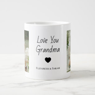 Taza De Café Gigante Fotos personalizadas y "Te amo abuela"