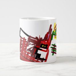 Taza De Café Gigante Fox jugando al otoño