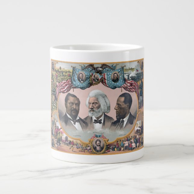 Taza De Café Gigante Fr3d3rick Bailey Douglass con negro abolicionista (Frente)