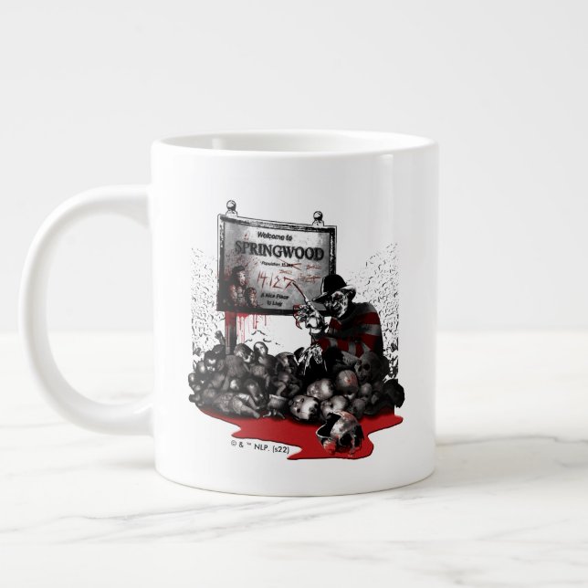 Taza De Café Gigante Freddy vs. Jason | Bienvenidos a Springwood (Izquierda)