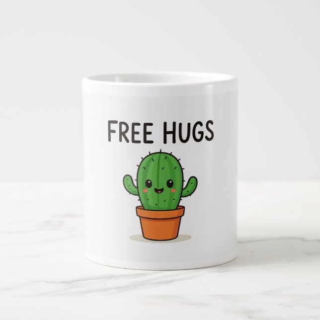Taza De Café Gigante Free hugs mug (Frente)