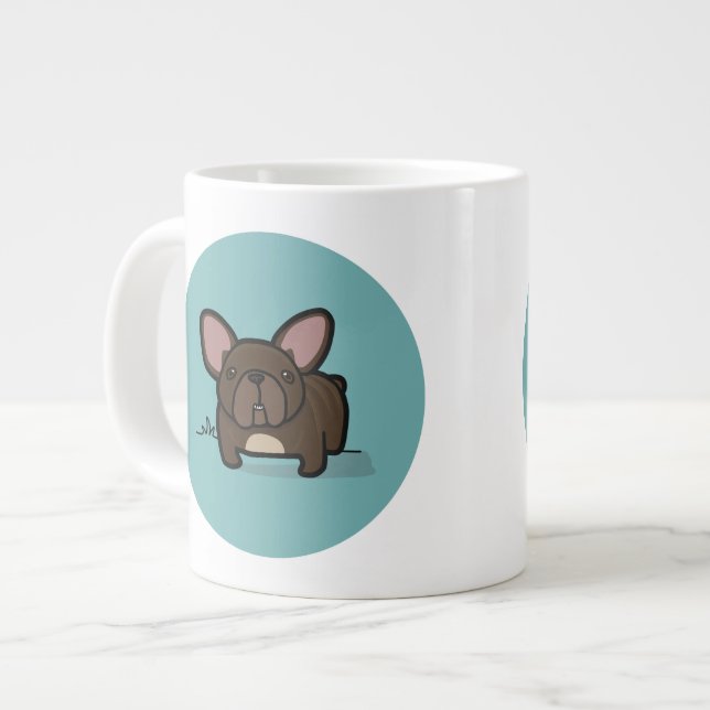 Taza De Café Gigante Frenchie Brindle (Izquierda)