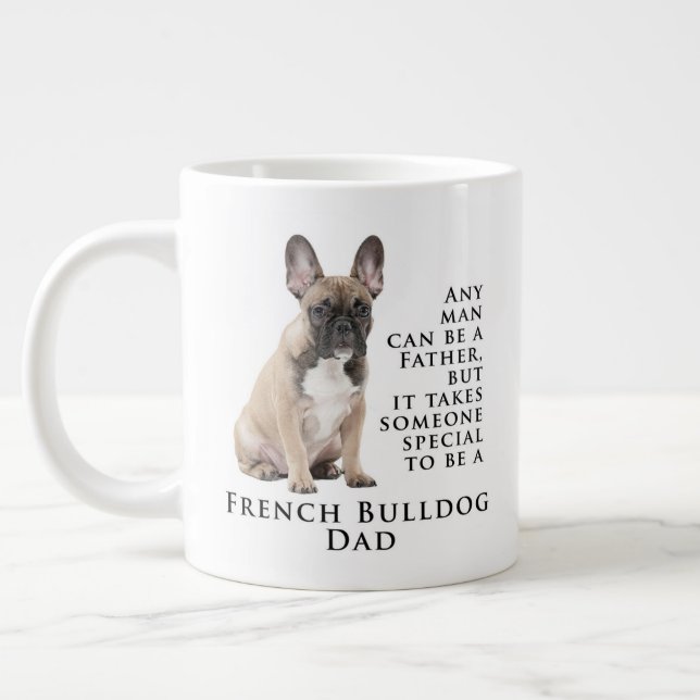 Taza De Café Gigante Frenchie Dad Jumbo Mug (Izquierda)