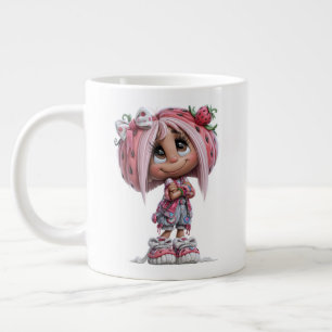 Taza De Café Gigante Fresa Sassy Harajuku Personalizada